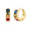 Multicolor hoop earrings